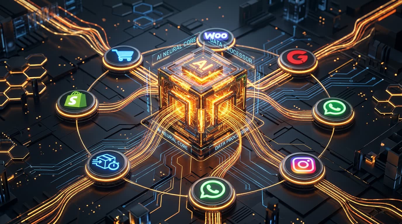 Nucleul AI OmniChat conectat la Shopify, WooCommerce, WhatsApp și Instagram